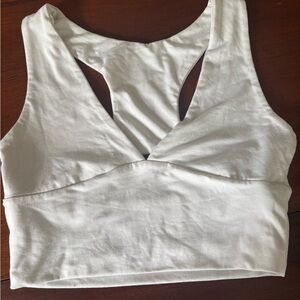 White Sleeveless Crop Top
